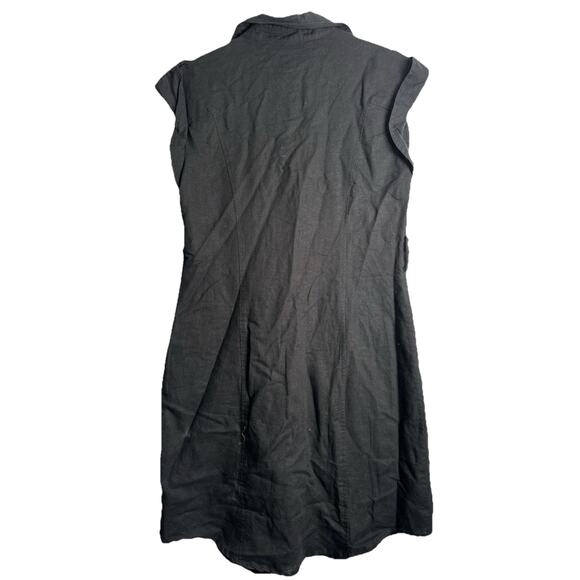 Spense Linen Blend Dress Womens Sz 8 Milatary Goth Steampunk Grunge Gorpcore - Picture 4 of 7